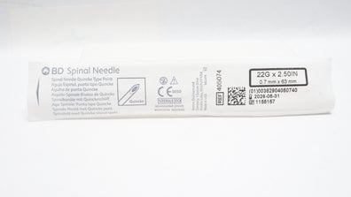 BD 405074 Spinal Ndle Quincke Type Point 22G x 2.50inch